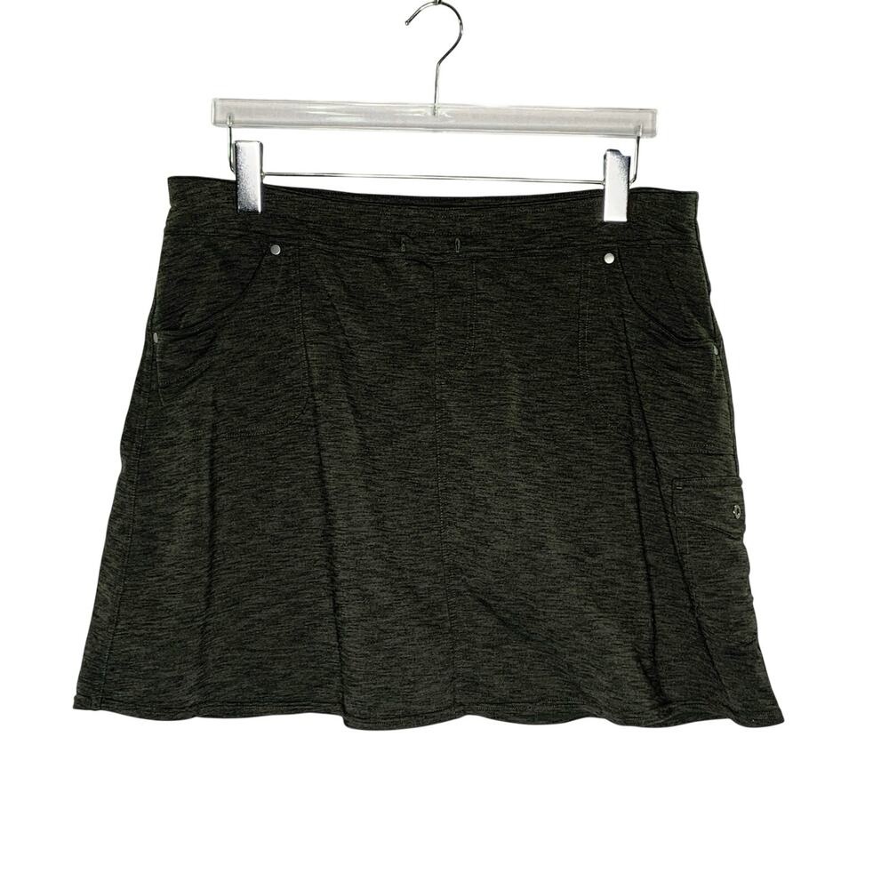 Kuhl Mova Cargo Skort Womens XL Dark Heather Grey Pull On Active Gorpcore *flaw